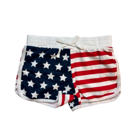 NWT btween Two Piece Shorts Outfit in a Patriotic Unicorn and Flag Design Size 5 - Picture 9 of 13